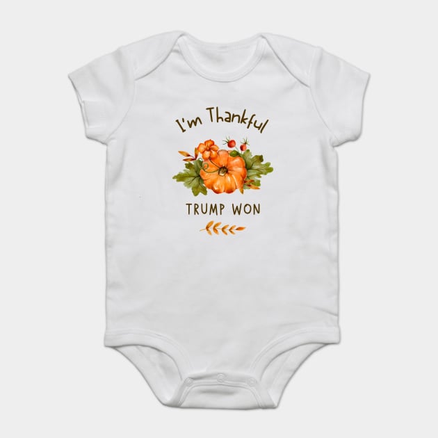 Donald Trump Thanksgiving Baby Bodysuit by QuirkyQuest Creations